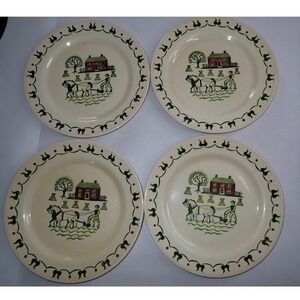 Poppytrail Homestead Provincial Metlox Salad Plates Set of 4 Vintage 7.5 in